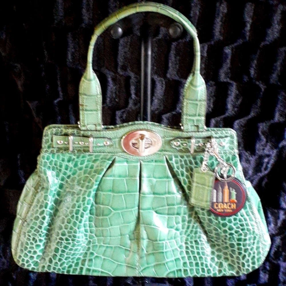 Coach Green Alligator Bag